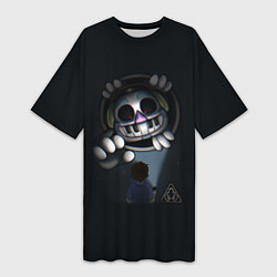 Футболка женская длинная FNAF Security Breach Музыкальный диджей DJ Music M, цвет: 3D-принт