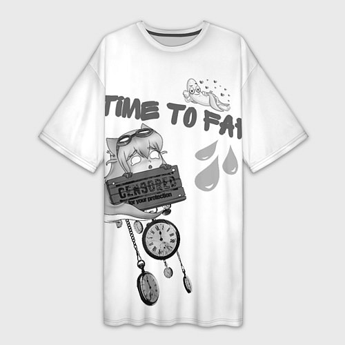 Женская длинная футболка Time To Fap / 3D-принт – фото 1
