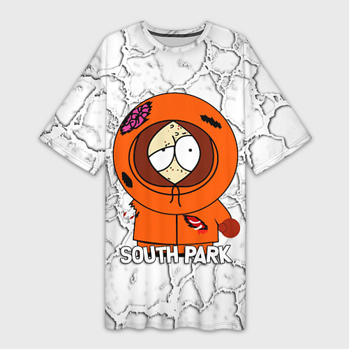 Женская длинная футболка Мультфильм Южный парк Кенни South Park / 3D-принт – фото 1
