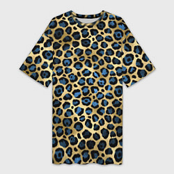 Женская длинная футболка Стиль леопарда шкура леопарда