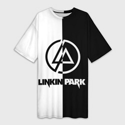 Женская длинная футболка Linkin Park ЧБ