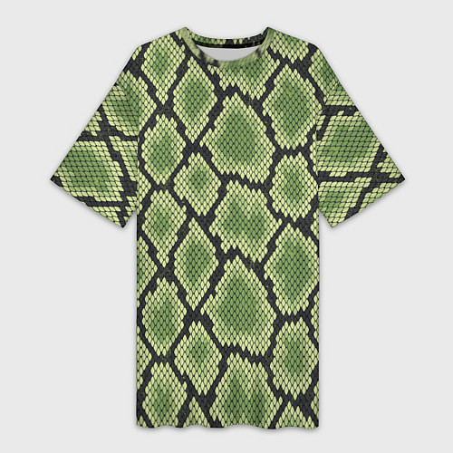 Женская длинная футболка Шкура рептилии / 3D-принт – фото 1