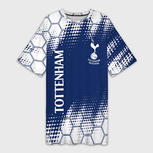 Женская длинная футболка TOTTENHAM HOTSPUR Тоттенхэм / 3D-принт – фото 1