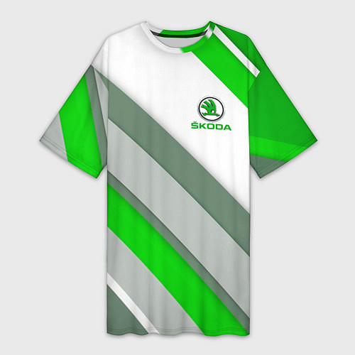 Женская длинная футболка Skoda: Sport / 3D-принт – фото 1