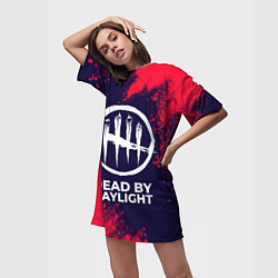 Футболка женская длинная DEAD BY DAYLIGHT Арт, цвет: 3D-принт — фото 2