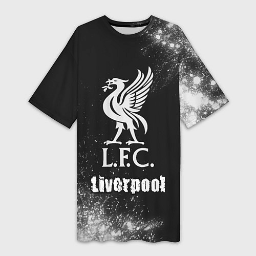 Женская длинная футболка ЛИВЕРПУЛЬ Liverpool Арт / 3D-принт – фото 1
