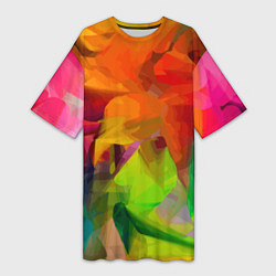 Женская длинная футболка Color pattern Fashion 2024