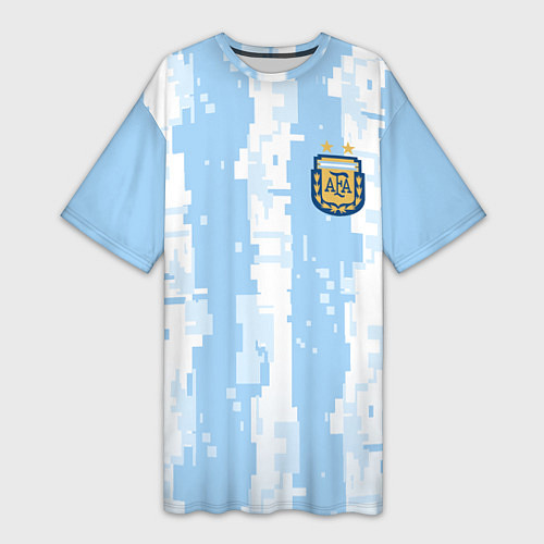 Женская длинная футболка Сборная Аргентины Современная форма / 3D-принт – фото 1