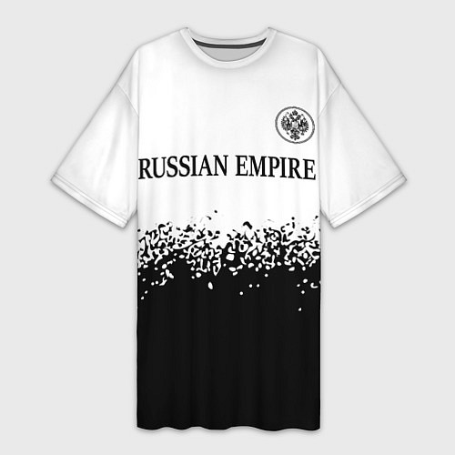 Женская длинная футболка RUSSIAN EMPIRE - ГЕРБ Спрей / 3D-принт – фото 1