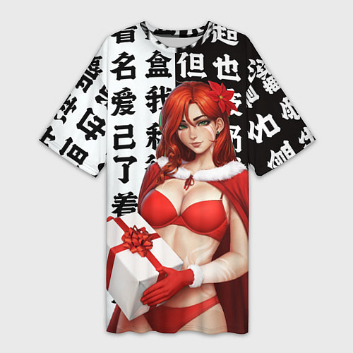 Женская длинная футболка Винрейнджер WR Дота 2 WHITE Black / 3D-принт – фото 1