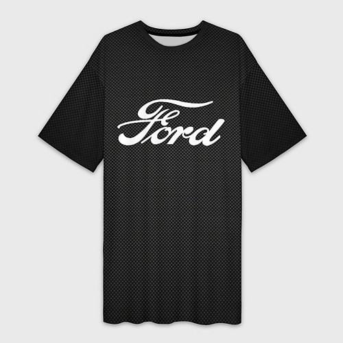 Женская длинная футболка Ford форд крбон / 3D-принт – фото 1