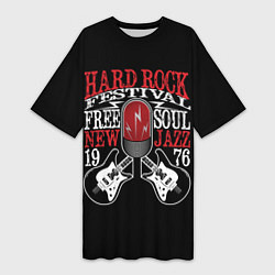 Женская длинная футболка HARD ROCK FESTIVAL