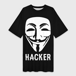 Женская длинная футболка HACKER Маска V