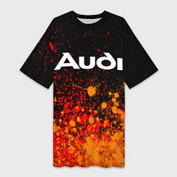 Женская длинная футболка AUDI Краска