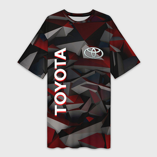 Женская длинная футболка Toyota тойота abstraction / 3D-принт – фото 1