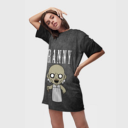 Футболка женская длинная Бабуля, цвет: 3D-принт — фото 2