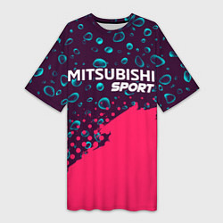 Женская длинная футболка MITSUBISHI Sport Краски