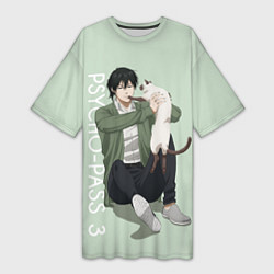 Футболка женская длинная Гиноза Нобучика, цвет: 3D-принт