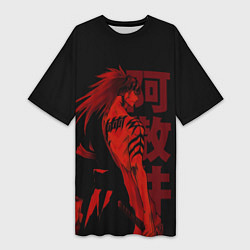 Футболка женская длинная Abarai Renji, цвет: 3D-принт