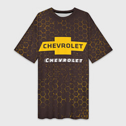 Женская длинная футболка ШЕВРОЛЕ Chevrolet Графика