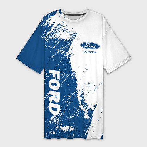 Женская длинная футболка Ford Форд два цвета / 3D-принт – фото 1