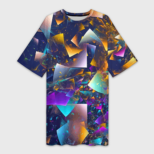 Женская длинная футболка Expressive pattern Vanguard / 3D-принт – фото 1