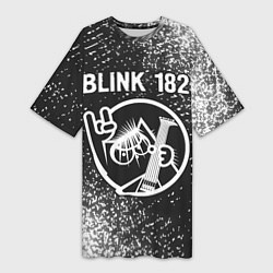 Женская длинная футболка Blink 182 КОТ Спрей