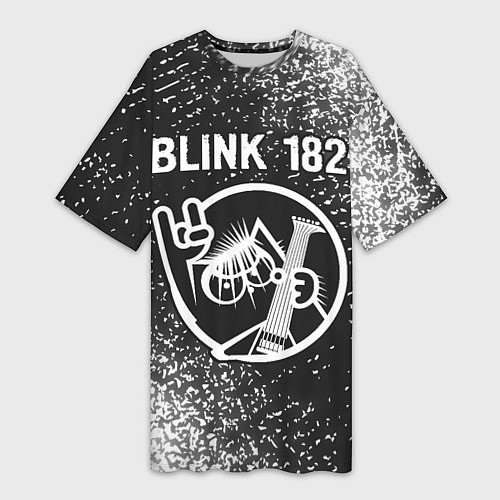 Женская длинная футболка Blink 182 КОТ Спрей / 3D-принт – фото 1