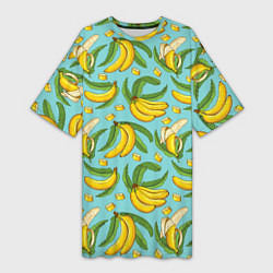 Женская длинная футболка Banana pattern Summer Fashion 2022