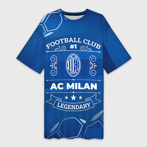 Женская длинная футболка AC Milan Legends / 3D-принт – фото 1