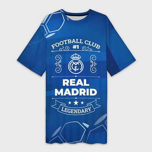 Женская длинная футболка Real Madrid FC 1 / 3D-принт – фото 1