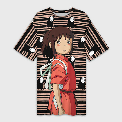 Женская длинная футболка Sen to Chihiro / 3D-принт – фото 1