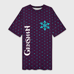 Женская длинная футболка GENSHIN IMPACT - КРИО - Графика