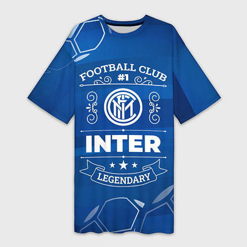 Женская длинная футболка Inter FC 1 / 3D-принт – фото 1