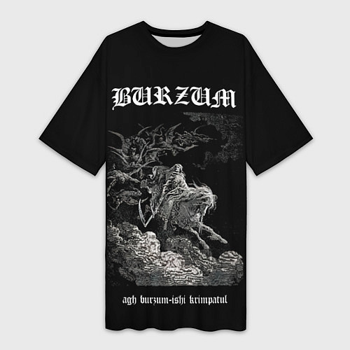 Женская длинная футболка Burzum ishi krimpatul / 3D-принт – фото 1