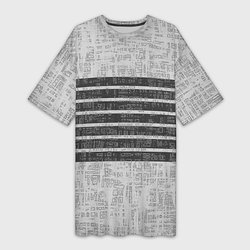Женская длинная футболка Город Коллекция Get inspired! 119-9-32-f2i-sq / 3D-принт – фото 1