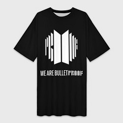 Женская длинная футболка BTS WE ARE BULLETPROOF БТС - мы пуленепробиваемые