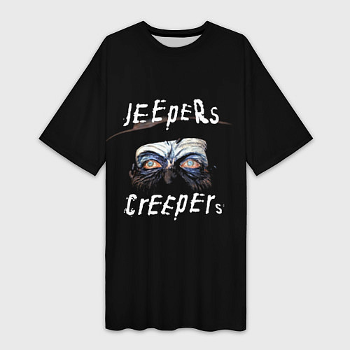 Женская длинная футболка Джиперс Криперс в шляпе / 3D-принт – фото 1