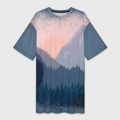 Женская длинная футболка Call of the Mountain / 3D-принт – фото 1