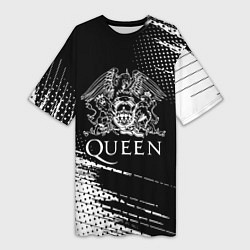 Женская длинная футболка Queen герб квин