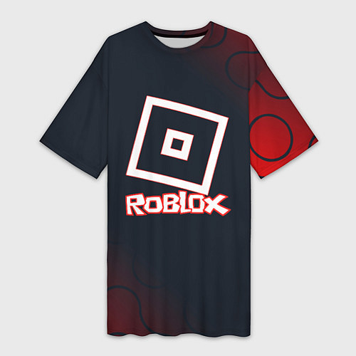 Женская длинная футболка Roblox : logo / 3D-принт – фото 1