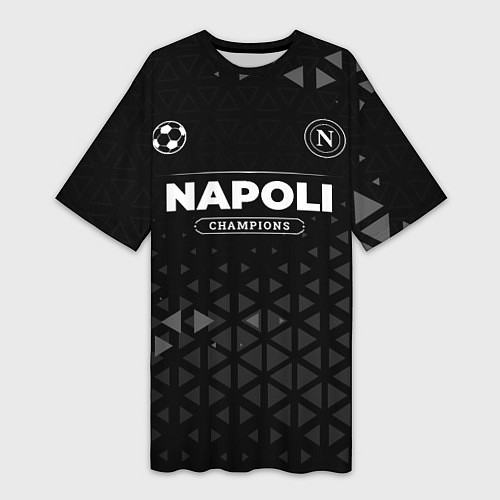 Женская длинная футболка Napoli Форма Champions / 3D-принт – фото 1