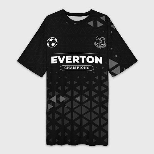 Женская длинная футболка Everton Форма Champions / 3D-принт – фото 1