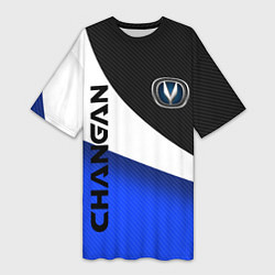 Женская длинная футболка ЧАНГАН - CHANGAN ТРИКОЛОР