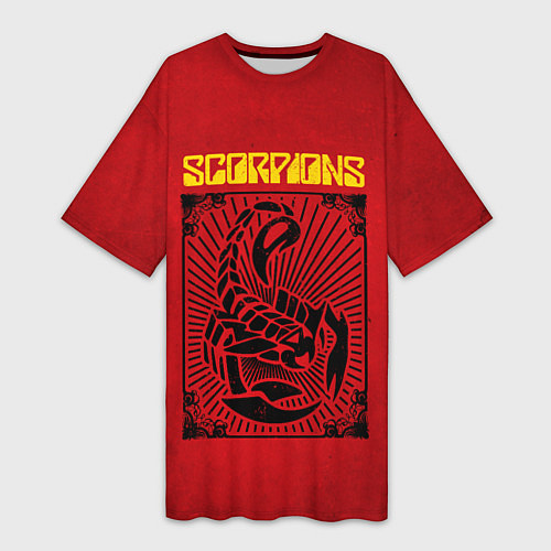 Женская длинная футболка Scorpions Rock Believer / 3D-принт – фото 1