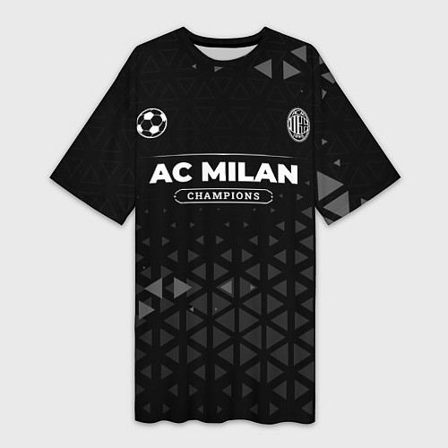 Женская длинная футболка AC Milan Форма Champions / 3D-принт – фото 1