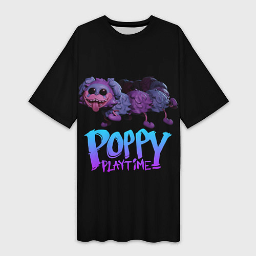 Женская длинная футболка POPPY PLAYTIME PJ Pug-a-Pillar / 3D-принт – фото 1
