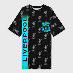 Женская длинная футболка Ливерпуль арт