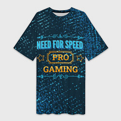Футболка женская длинная Need for Speed Gaming PRO, цвет: 3D-принт