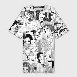 Женская длинная футболка Nana pattern